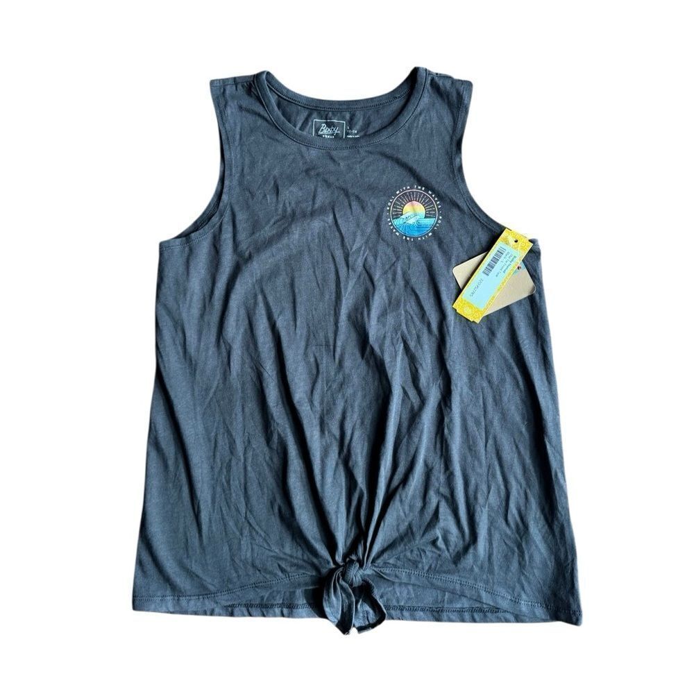 NWT StitchFix Kid's Bixby Nomad "Roll with the Waves" The Tie Front Tank - Large